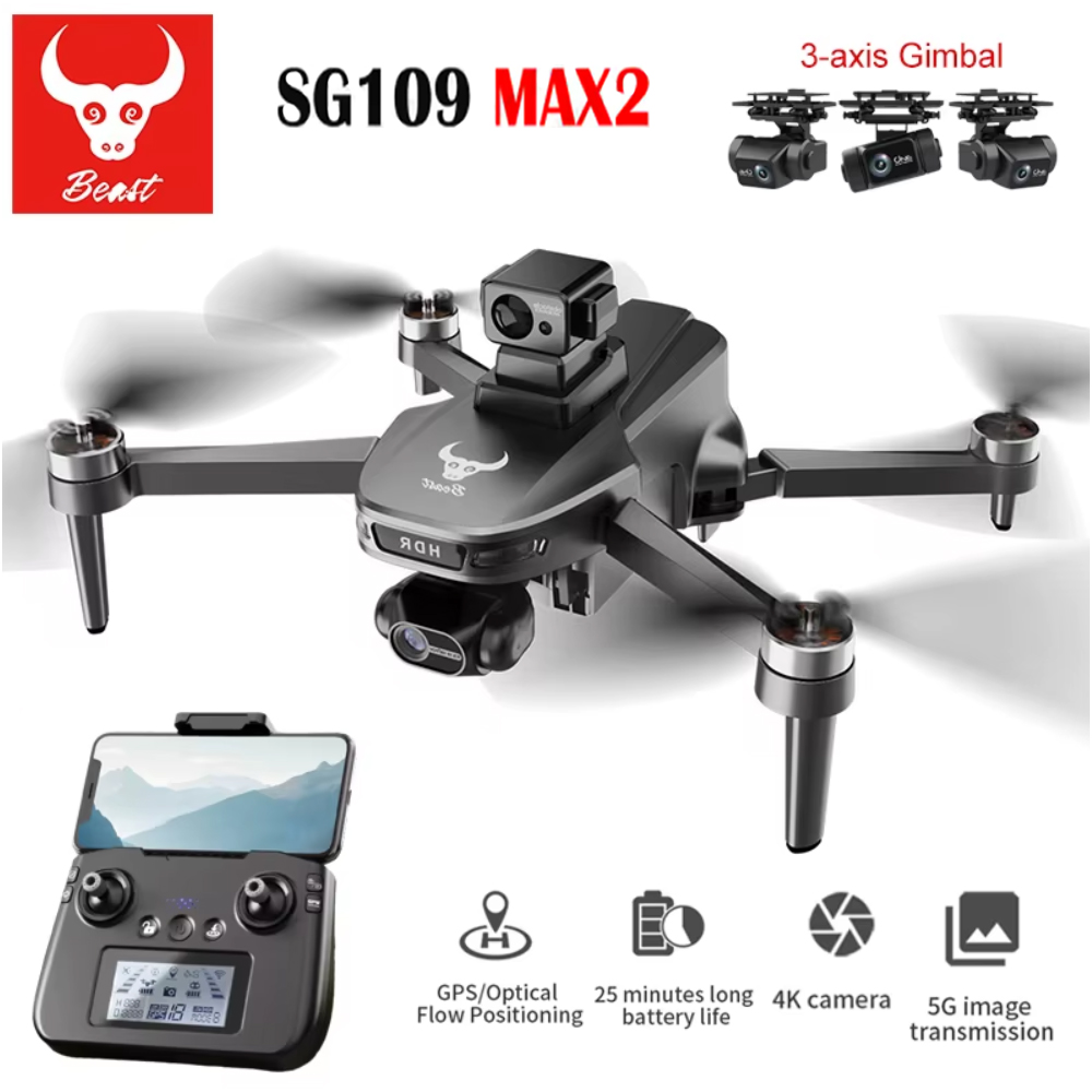 Drone Gimbal 3 Axis - SG109 MAX2 Profesyonel FPV 8K Kamera