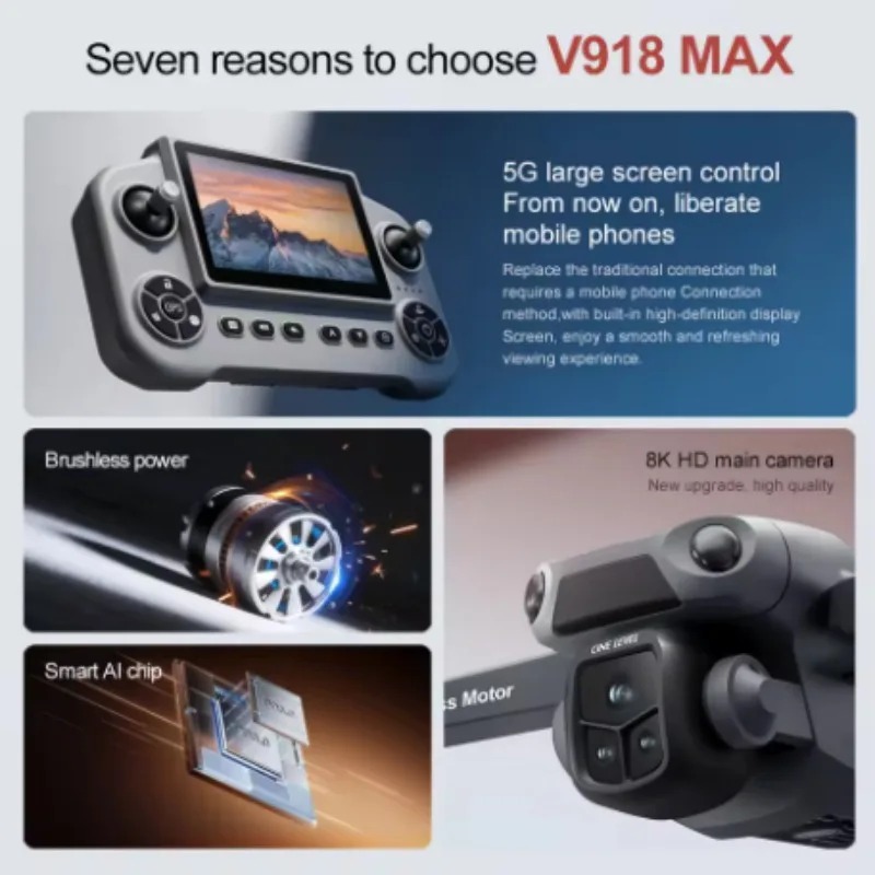 V918 Max GPS Lazer Engel Kaçın - Drone Gimbal 3 Axis incelemesi ve fiyatı