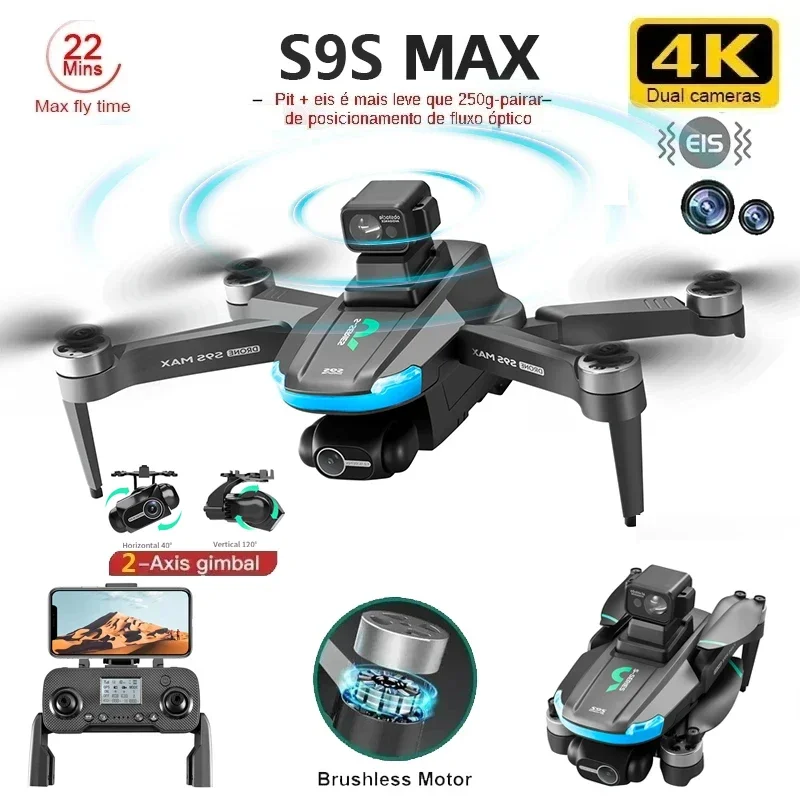 YENI S9S MAX MINI Drone 4K 2 E - Drone Gimbal Case incelemesi ve fiyatı